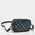 Monogram Multicolor Leather Crossbody Bag (Black)