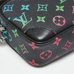 Monogram Multicolor Leather Crossbody Bag (Black)