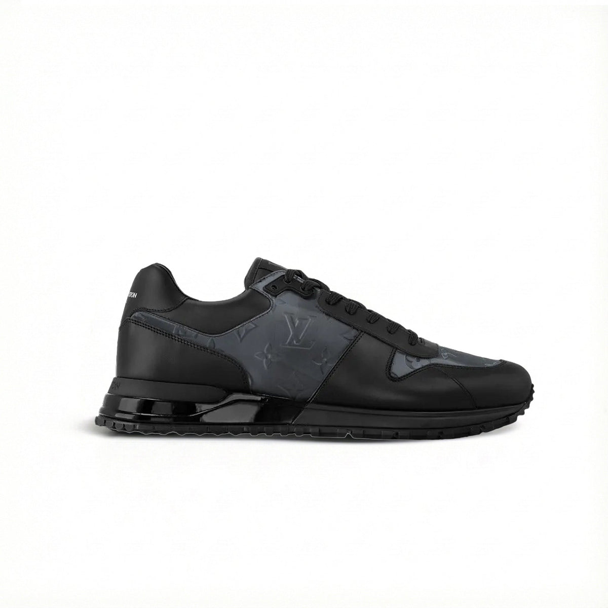 Run Away Sneaker – Black Iridescent Monogram