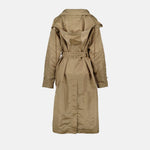 Beige Belted Technical Trench Coat