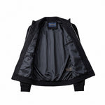Black Faux Deerskin Monogram Zip Jacket