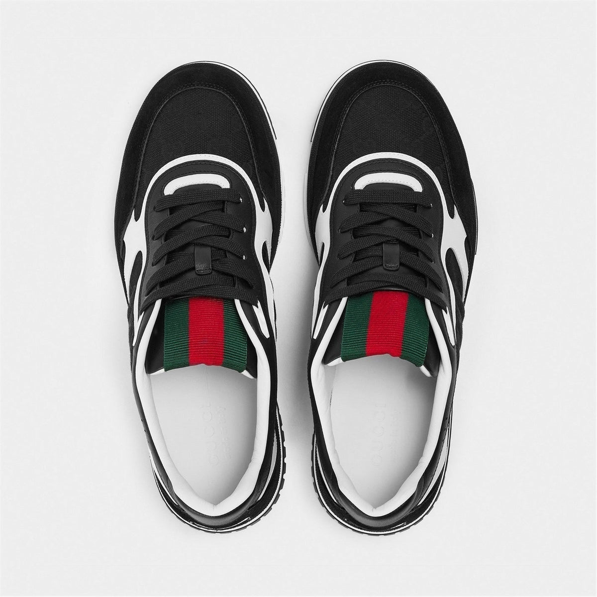 GG Re-Web Sneakers in Black and White