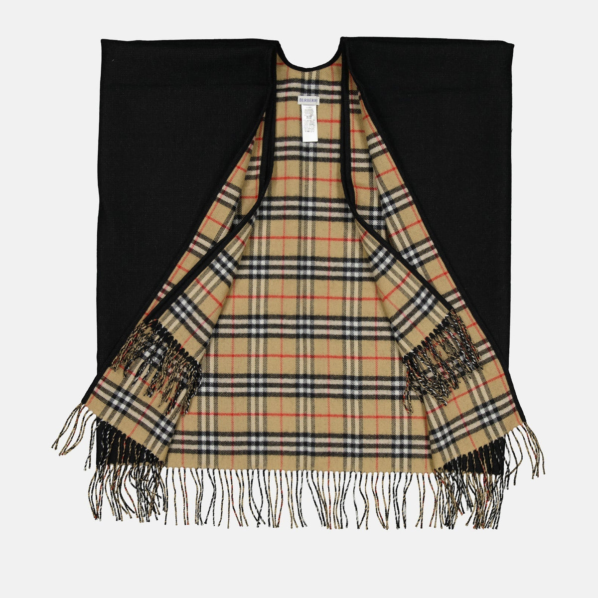 Black Wool Poncho