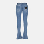 Flared Light Wash Denim Jeans