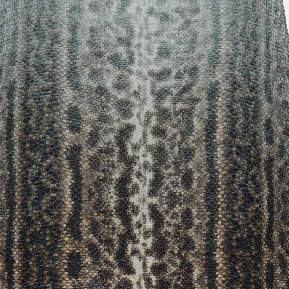 Gradient Animal-Print Maxi Dress