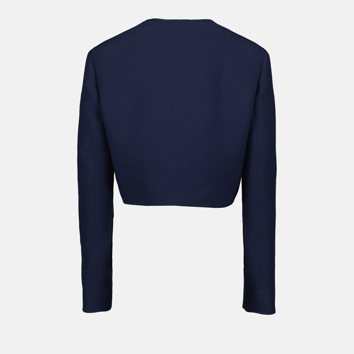 Cropped Structured Jacket with Gold Buttons