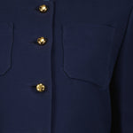 Cropped Structured Jacket with Gold Buttons