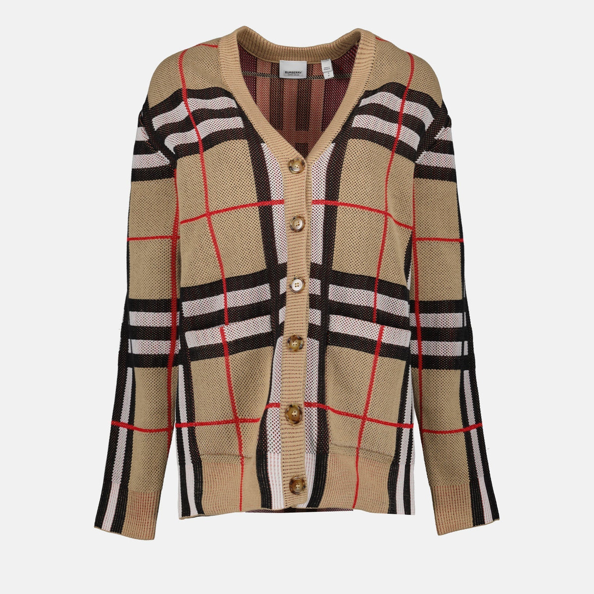 Checked Cardigan