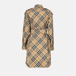 Check Print Belted Shirt Dress