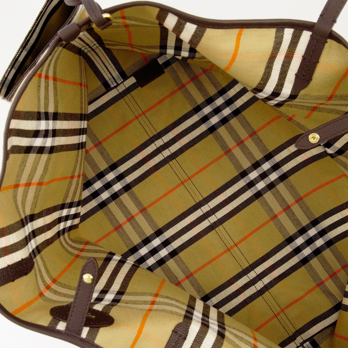 Check Coated Canvas Tote Bag