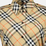 Short Sleeve Icon Check Belted Shirt Dress