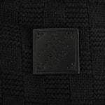Damier Check Half-Zip Stand-Collar Knit Sweater