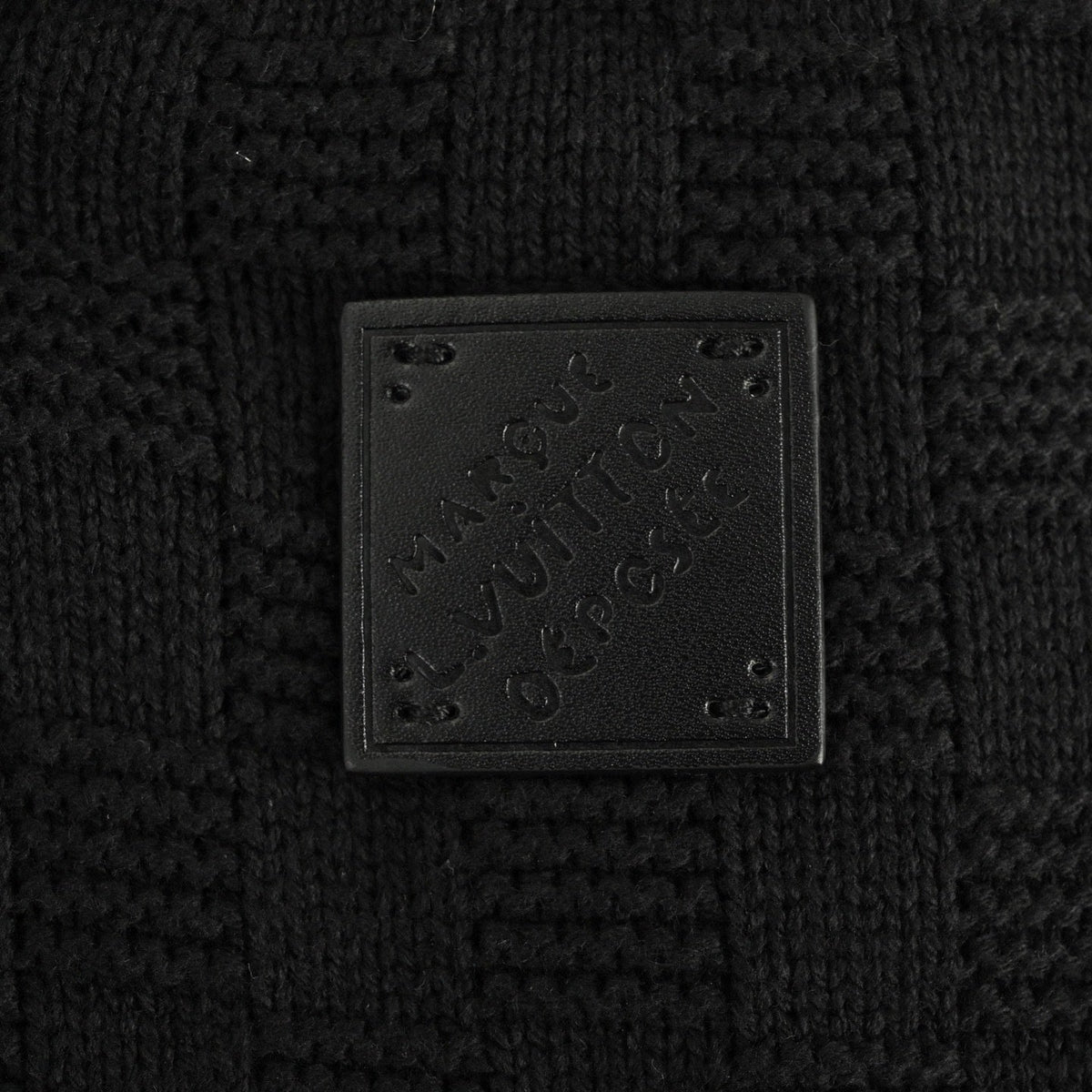 Damier Check Half-Zip Stand-Collar Knit Sweater