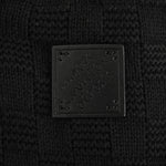 Damier Check Half-Zip Stand-Collar Knit Sweater