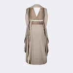 Draped Cape-Style Midi Dress