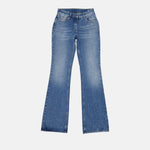 Vintage-Wash Flared Denim Jeans