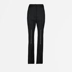 Black Zip-Detail Trousers