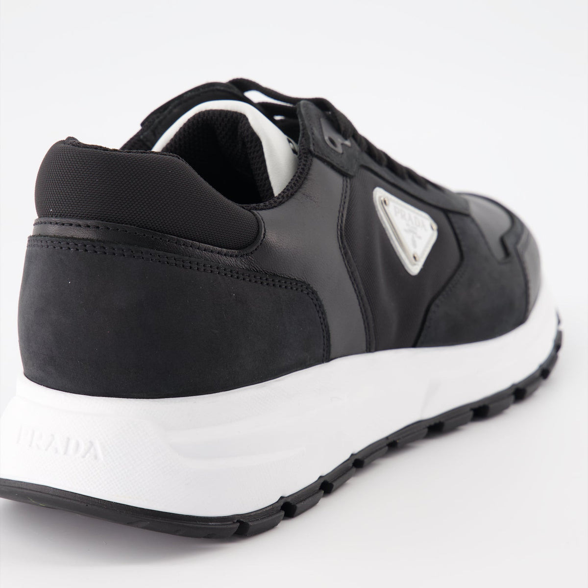 Leather and Re-Nylon Sneakers
