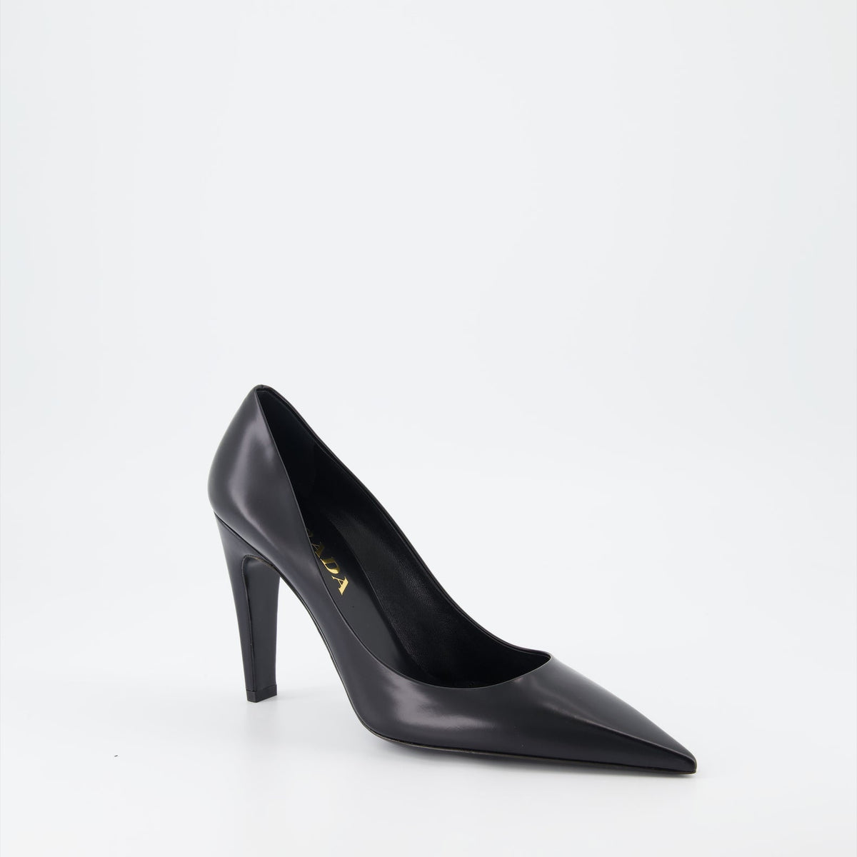 Leather Pointed-Toe Pumps