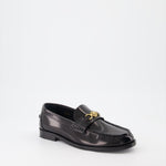 Medusa Accent Leather Loafers