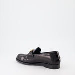 Medusa Accent Leather Loafers