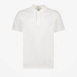 White Polo with Check Placket Detail