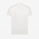 White Polo with Check Placket Detail