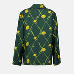 Floral Print Silk Pajama Shirt