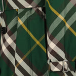 Checked Trench Coat