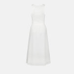 Sleeveless Drawstring Waist Maxi Dress