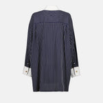 Navy Striped Oversized Shirt