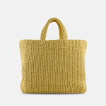 Raffia Tote Bag (Yellow)
