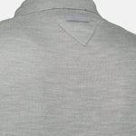 Prada Cashmere & Silk Knit Polo Shirt in Light Grey