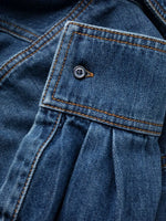 Structured Denim Fit-and-Flare Dress