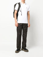 Classic White Polo Shirt with Signature Tricolor Trim