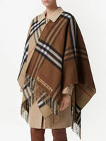 Checked poncho