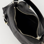Black Leather Buckle Detail Mini Shoulder Bag