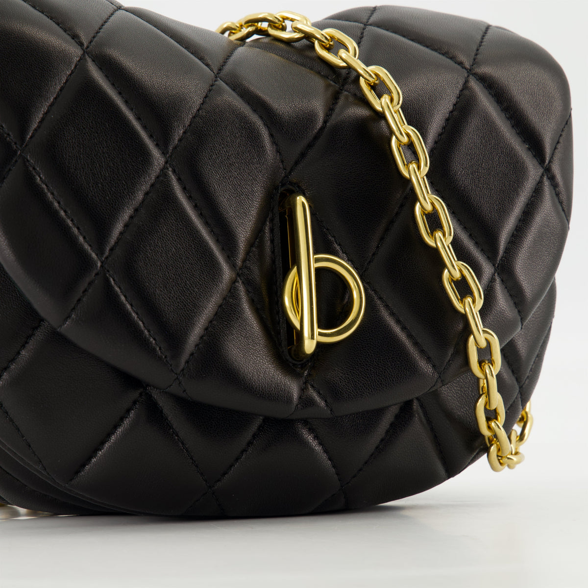 Quilted Leather Mini Chain Bag