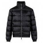 Oblique Quilted Down Jacket – Black