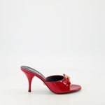 Red Patent Leather Mule Heels
