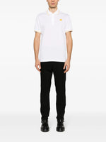 Versace White Polo Shirt with Yellow Medusa Embroidery