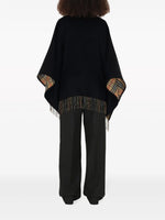 Black Wool Poncho