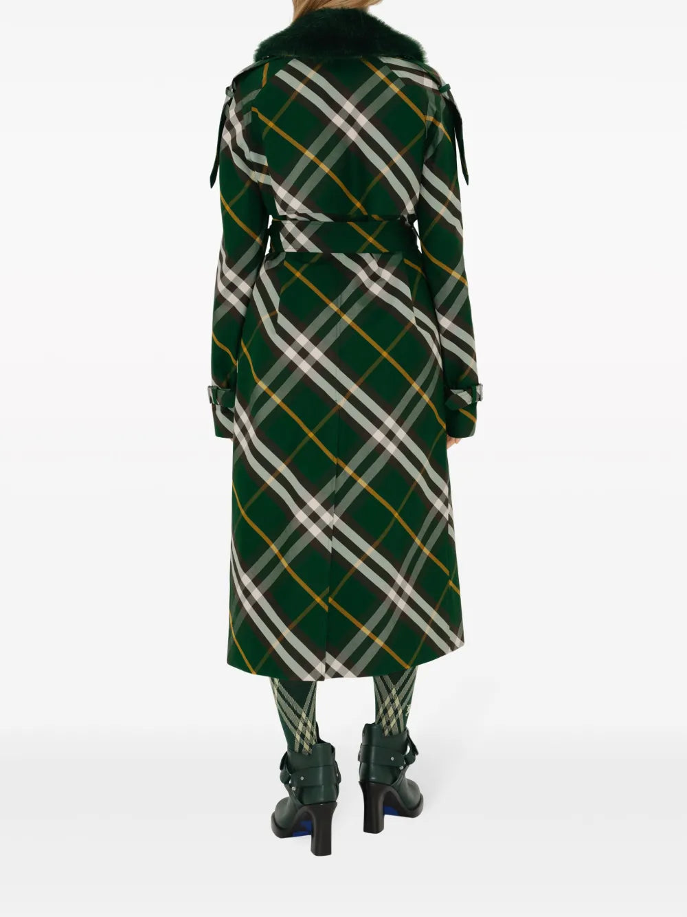 Checked Trench Coat
