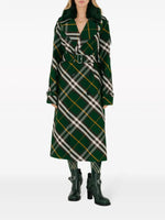 Checked Trench Coat