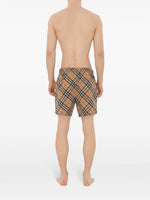 Plaid Swim Trunks