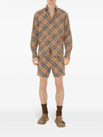 Plaid Swim Trunks