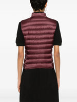 Burgundy Quilted Down Vest
