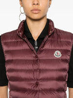 Burgundy Quilted Down Vest