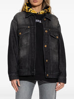 Oversized Medusa Button Denim Jacket