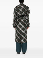Checked Trench Coat